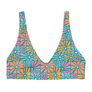 Dahlia Mix & Match Floral Bikini Top in Blue