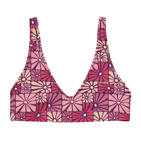 Dahlia Mix & Match Floral Bikini Top in Purple