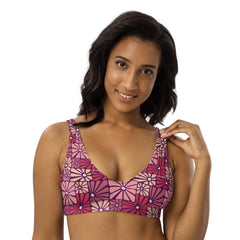 Dahlia Mix & Match Floral Bikini Top in Purple