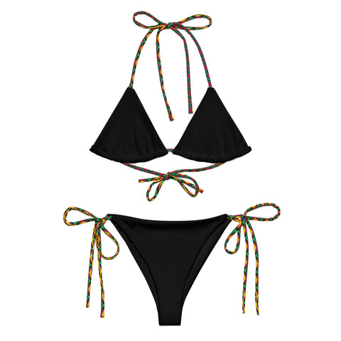 Sahara String Bikini Set in Black