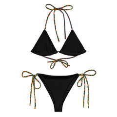 Sahara String Bikini Set in Black