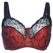 Amural red and black non-padded lace bra - the luxe nude