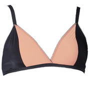 Figura nide and black yoga bralette - the luxe nude
