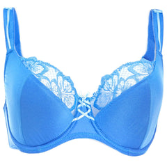 Savis blue half-cup bra - the luxe nude